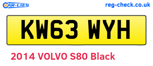 KW63WYH are the vehicle registration plates.
