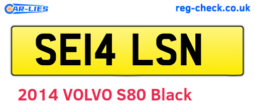 SE14LSN are the vehicle registration plates.