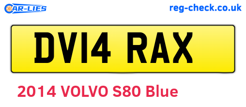 DV14RAX are the vehicle registration plates.