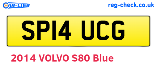 SP14UCG are the vehicle registration plates.