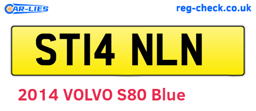 ST14NLN are the vehicle registration plates.
