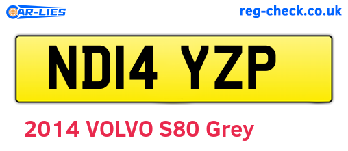 ND14YZP are the vehicle registration plates.