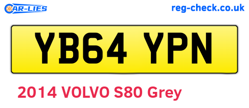 YB64YPN are the vehicle registration plates.