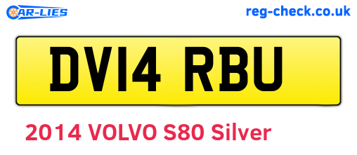 DV14RBU are the vehicle registration plates.