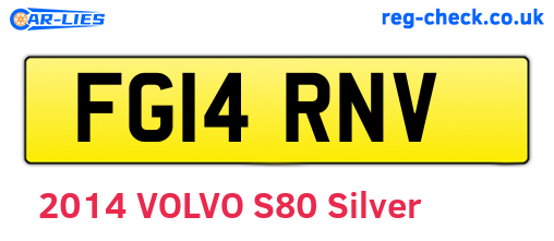FG14RNV are the vehicle registration plates.