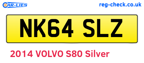 NK64SLZ are the vehicle registration plates.
