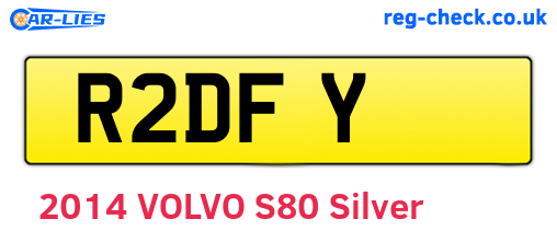 R2DFY are the vehicle registration plates.