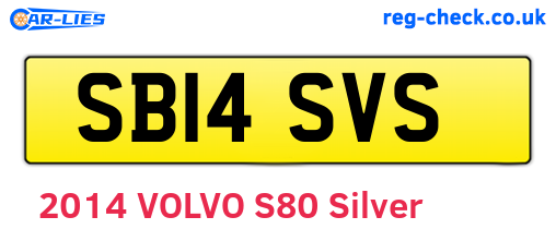 SB14SVS are the vehicle registration plates.