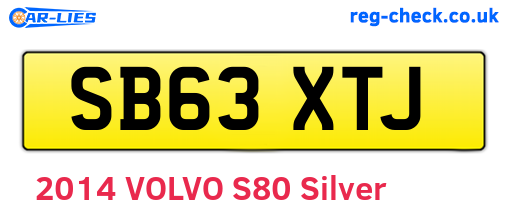 SB63XTJ are the vehicle registration plates.