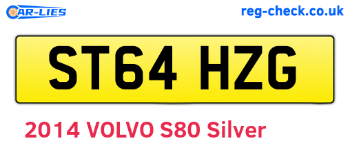 ST64HZG are the vehicle registration plates.