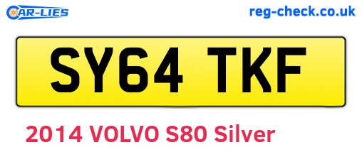 SY64TKF are the vehicle registration plates.