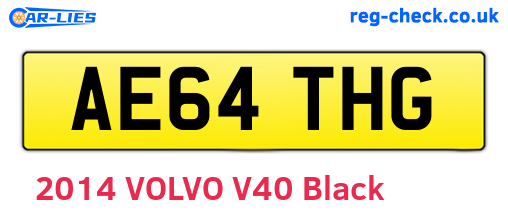 AE64THG are the vehicle registration plates.