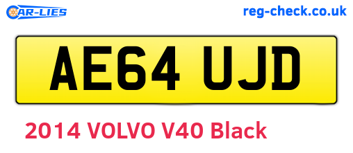 AE64UJD are the vehicle registration plates.
