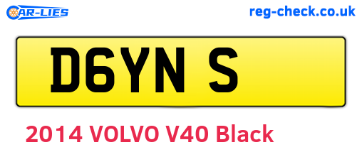 D6YNS are the vehicle registration plates.