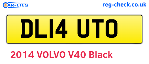 DL14UTO are the vehicle registration plates.