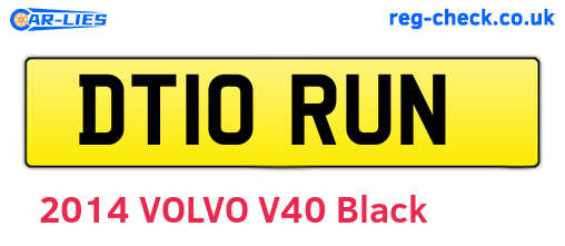 DT10RUN are the vehicle registration plates.