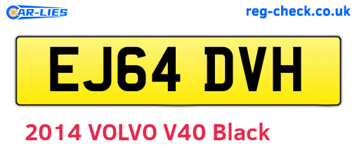 EJ64DVH are the vehicle registration plates.