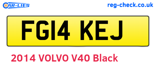 FG14KEJ are the vehicle registration plates.