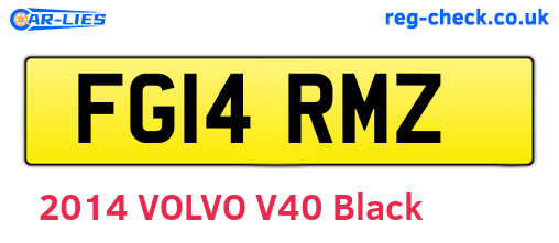 FG14RMZ are the vehicle registration plates.