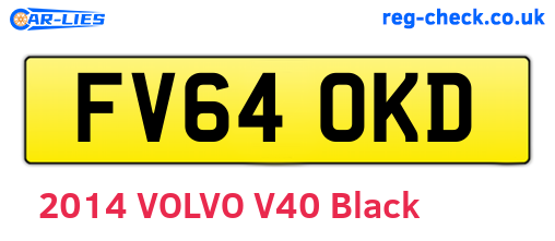 FV64OKD are the vehicle registration plates.