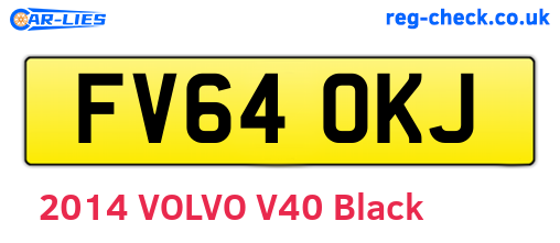 FV64OKJ are the vehicle registration plates.