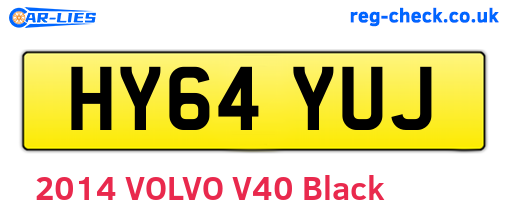 HY64YUJ are the vehicle registration plates.