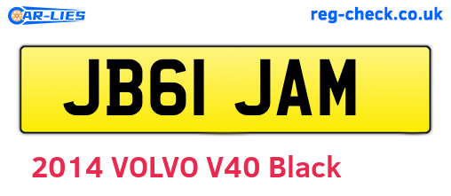 JB61JAM are the vehicle registration plates.