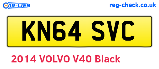 KN64SVC are the vehicle registration plates.