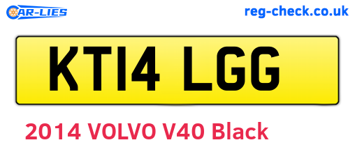 KT14LGG are the vehicle registration plates.
