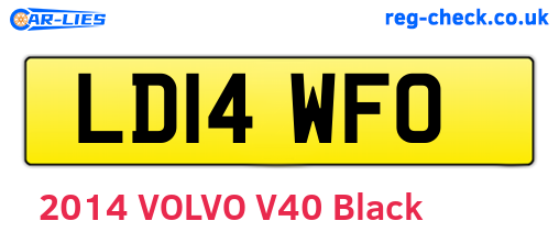 LD14WFO are the vehicle registration plates.