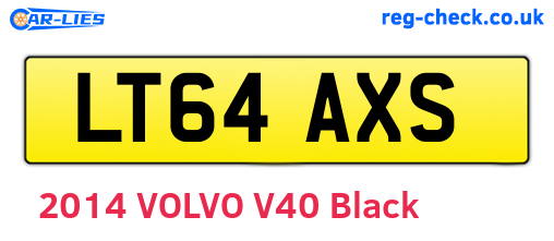 LT64AXS are the vehicle registration plates.