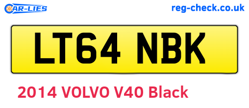 LT64NBK are the vehicle registration plates.