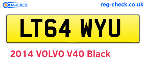 LT64WYU are the vehicle registration plates.