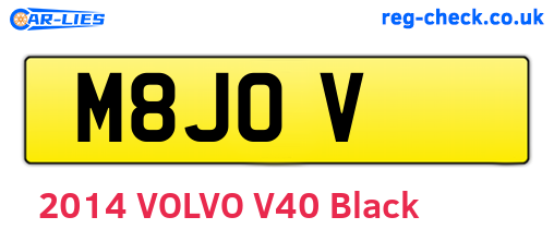 M8JOV are the vehicle registration plates.