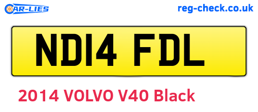 ND14FDL are the vehicle registration plates.