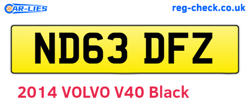 ND63DFZ are the vehicle registration plates.