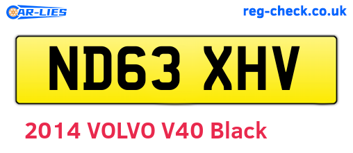 ND63XHV are the vehicle registration plates.