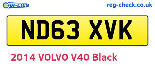 ND63XVK are the vehicle registration plates.