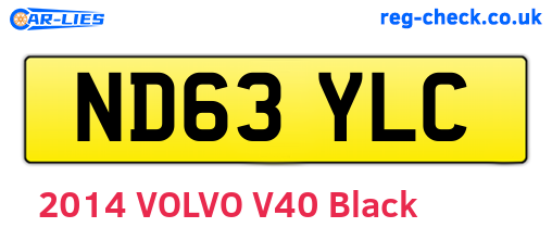 ND63YLC are the vehicle registration plates.
