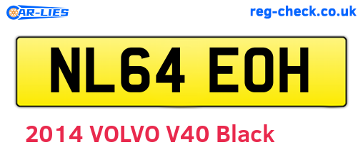 NL64EOH are the vehicle registration plates.