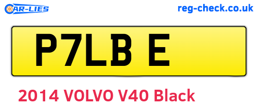 P7LBE are the vehicle registration plates.