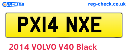PX14NXE are the vehicle registration plates.