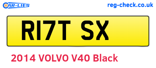 R17TSX are the vehicle registration plates.