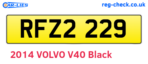 RFZ2229 are the vehicle registration plates.