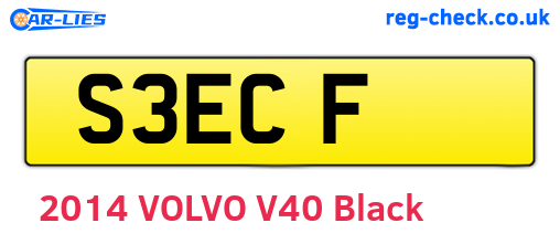 S3ECF are the vehicle registration plates.