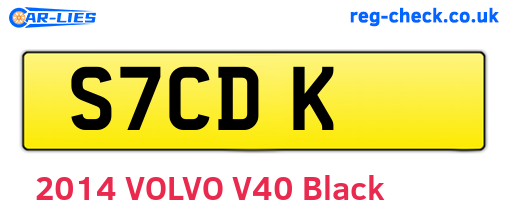 S7CDK are the vehicle registration plates.