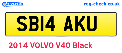 SB14AKU are the vehicle registration plates.