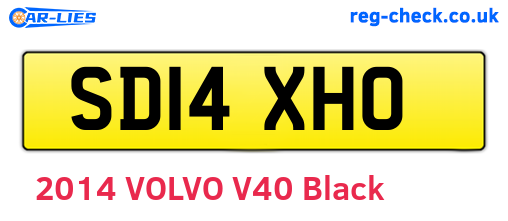 SD14XHO are the vehicle registration plates.