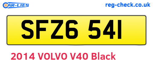 SFZ6541 are the vehicle registration plates.