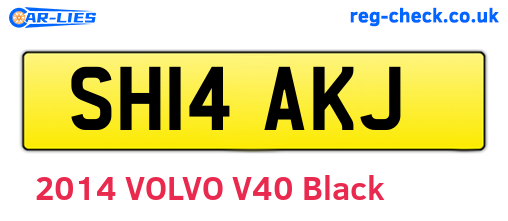 SH14AKJ are the vehicle registration plates.
